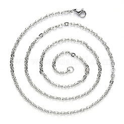 Non-Tarnish 304 Stainless Steel Cable Chain Necklace&nbsp;NJEW-S420-004P