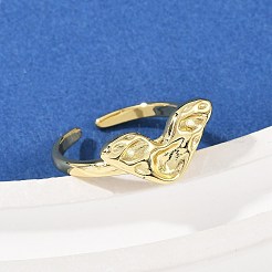 Brass Adjustable Open Cuff Rings&nbsp;RJEW-R032-04G