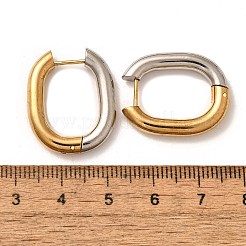 Rectangle Ion Plating(IP) 304 Stainless Steel Hoop Earrings for Women&nbsp;EJEW-L287-059GP