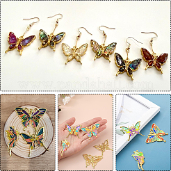 20Pcs 5 Styles Zinc Alloy Open Back Bezel Pendants&nbsp;FIND-SP0020-63