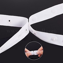 チロリアンテープ  プラスチックボタン付き  ホワイト  18mm  厚い  2mmと4.5mm  約50ヤード/ロール  2のロール/セット&nbsp;OCOR-WH0032-15