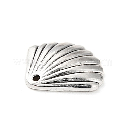 合金のチベット風チャーム  シェルチャーム  アンティークシルバー  18x20x3.5mm  穴：1.2mm  約359個/500g&nbsp;PALLOY-P293-077AS