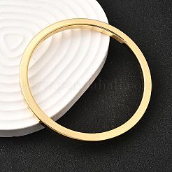 女性用真鍮製プレーンバングル  18KGP本金メッキ  3x1/4インチ（7.7x0.5cm）  内径：2-5/8インチ（6.75cm）&nbsp;BJEW-D339-01G