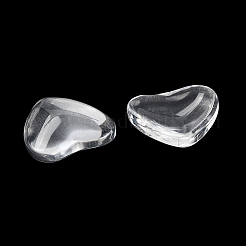 透明なガラスのハートカボション  透明  16x16x5~5.5mm&nbsp;GGLA-R021-16mm