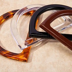 8個4色プラスチックd字型巾着ハンドル  バッグハンドル交換用アクセサリー  ミックスカラー  120x85x8mm  インナー：95x61mm  2個/カラー&nbsp;KY-SZ0001-03