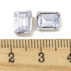 ガラスラインストーンカボション  フラットバック＆バックメッキ  多面カット  長方形  アレキサンドライト  8x6x3mm&nbsp;RGLA-L029-15C-283