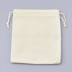 レクタングルベルベットポーチ  ギフトバッグ  ベージュ  12x10cm&nbsp;TP-R002-10x12-12