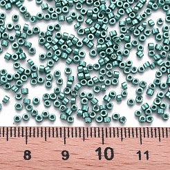 ガラスシリンダービーズ  シードビーズ  メタリックカラー  焼き付け塗料  丸い穴  士官候補生ブルー  1.5~2x1~2mm  穴：0.8mm  約8000個/袋  約1ポンド/バッグ&nbsp;SEED-S047-B-006
