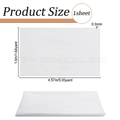 メッシュポリエステル生地  婦人服アクセサリー用  ホワイト  457x150x0.02cm&nbsp;DIY-WH0504-47B