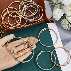 20Pcs 2 Colors Stainless Steel Twisted Ring Open Cuff Bangles&nbsp;BJEW-SC0001-33
