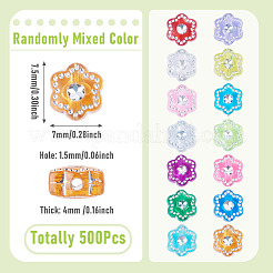 500Pcs Plastic Flower Beads&nbsp;KY-TADJ0001-07B
