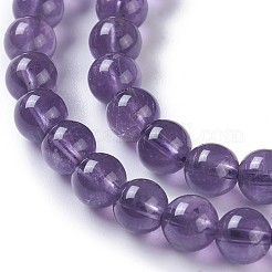 Natural Amethyst Beads Strands&nbsp;G-P428-08-6mm