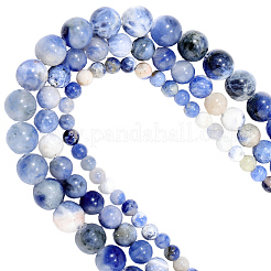 3Strands 3 Styles Natural Sodalite Round Bead Strands&nbsp;G-PA0001-41