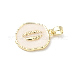 Brass Enamel Pendants&nbsp;KK-Z134-01G-01