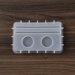 DIY シリコンホルダー型  レジン型  粘土工芸の金型ツール  ホワイト  長方形  182x115x25.5mm  内径：41mm&nbsp;SIMO-Z001-02H