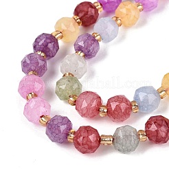 Ombre Effect Dyed Transparent Crackle Glass Beads Strands&nbsp;GLAA-Q111-8MM-M