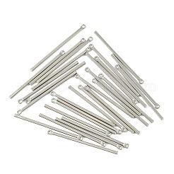 シーグレース真鍮ペンダント  バー  カドミウムフリー＆ニッケルフリー＆鉛フリー  プラチナメッキ  30x2x1mm  穴：0.9mm&nbsp;XGR0129P-143P