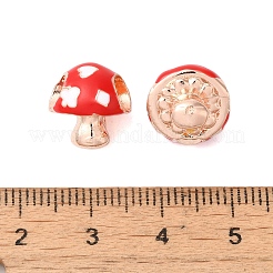 Rack Plating Alloy Enamel European Beads&nbsp;PALLOY-S189-48RG