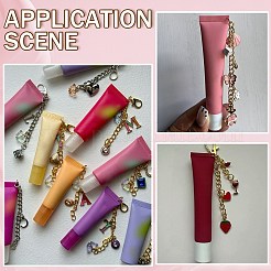 DIYキーキアン作成キット  真鍮製のツイストチェーンを含む  合金エナメルフラワーペンダント  合金キーホルダークラスプ  鉄オープン丸カン  ミックスカラー  3x2x0.45mm&nbsp;DIY-BM0001-42