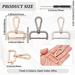 6Pcs 3 Colors Zinc Alloy Swivel Clasps&nbsp;FIND-SP0005-66A
