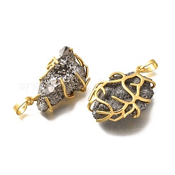 Electroplated Natural Druzy Agate Pendants&nbsp;G-K338-45G-07