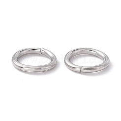 変色しない304ステンレススチールオープン丸カン  丸く切ったのこぎり  ステンレス鋼色  10x1.4mm  内径：7.4mm&nbsp;STAS-C040-01I-P