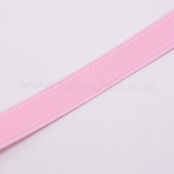 ポリエステル抵抗弾性コード  オーバーロックリボン  ピンク  15x1mm  30ヤード/ロール&nbsp;EW-WH0003-03E