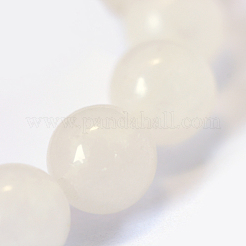 Natural White Jade Round Bead Strands&nbsp;X-G-E334-8mm-13