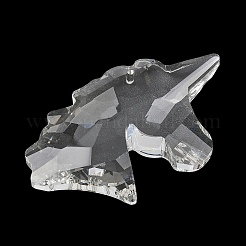 ガラス製シャンデリアプリズム大型ペンダント  多面カットの恐竜チャーム  透明  45x76x17mm  穴：2mm&nbsp;GL-CBAAE15-06