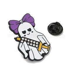 Hallowmas Ghost Enamel Rhinestone Lapel Pin Backs&nbsp;LS-JEWB-K018-34EB