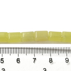 天然石レモンジェイド翡翠ビーズ連売り  長方形  8~9x6.5~7x4mm  穴：0.8mm  約45個/連  15.16インチ（38.5cm）&nbsp;G-G085-A22-01