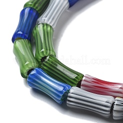 ハンドメイドミッレフィオーリ ランプワークビーズ連売り  竹の棒  ミックスカラー  11~12x5~6mm  穴：0.6mm  約33個/連  15.35インチ（39cm）&nbsp;X-LAMP-F035-06