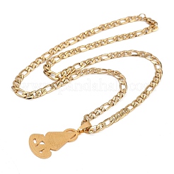 Virgin 201 Stainless Steel Pendant Necklaces for Men Women&nbsp;NJEW-K283-18G
