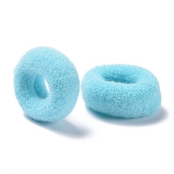 女の子のヘアアクセサリー  ポニーテールホルダー  弾性繊維髪ゴム  ライトスカイブルー  43.5~47x20mm  内径：25mm&nbsp;OHAR-H008-A01
