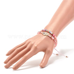 Handmade Polymer Clay Heishi Beads Stretch Bracelets Set&nbsp;BJEW-JB07349
