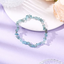 天然アパタイトチップのストレッチブレスレット（女性用）  内径：2-1/4インチ（5.8cm）&nbsp;BJEW-JB12635