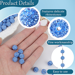 200Pcs Pave Disco Ball Beads&nbsp;RB-PA0001-11D