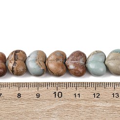 天然寿山石ビーズ  ハート  10.5~11.5x14x8mm  穴：1mm&nbsp;G-D098-B05