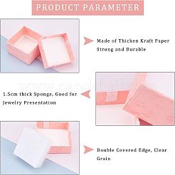 バレンタインデーには、パッケージの厚紙リングボックスを表示します  サテンリボンは、外部ちょう結びに  正方形  ミックスカラー  4.1x4.1x2.6cm  4色  8個/カラー  32個/セット&nbsp;CBOX-NB0001-15