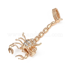 Alloy Rhinestone Stretch Rings&nbsp;LS-AJEW-B107-03KCG
