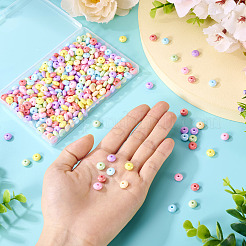 350Pcs 7 Colors UV Plating Opaque Acrylic Beads&nbsp;MACR-TA0002-31