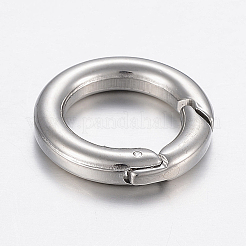 変色防止304ステンレススチールスプリングゲートリング  Oリング  ステンレス鋼色  24x4mm  内径：16mm&nbsp;LS-STAS-P198-09C