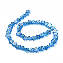 Handmade Millefiori Glass Bead Strands&nbsp;X-LAMP-J035-10mm-53