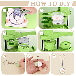 30 Sets DIY ABS Plastic Keychain Making Kits&nbsp;DIY-GA0008-96B