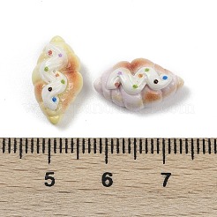 オペーク樹脂カボション  ランダムな色  クロワッサン  16x9x8mm&nbsp;RESI-K043-10C