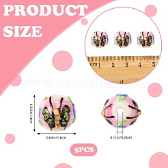 5Pcs Handmade Lampwork Beads&nbsp;LAMP-SZ0001-49C