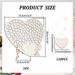 Heart Wedding Guest Book&nbsp;AJEW-WH0609-680