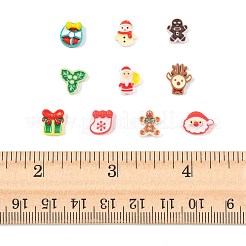 クリスマス用蓄光樹脂カボション100個、10スタイル  暗闇で光る  混合図形  8.5~11x7~10x2~3mm  10個/スタイル&nbsp;RESI-FS0002-40