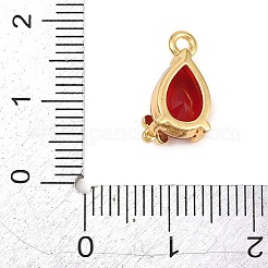 Brass Micro Pave Cubic Zirconia Charms&nbsp;KK-D265-01D-G
