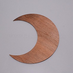 木製の中空三日月の装飾  ステッカー付き  居間の寝室の装飾のため  ペルー  301x260x5mm&nbsp;DIY-WH0265-15